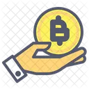 Bitcoin Holding Bitcoin Investor Icon