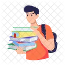 Holding Books  Icon