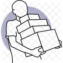 Holding Boxes Boxes Holding Boxes Carring Icon