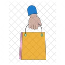 Holding branded paper bag  Icon