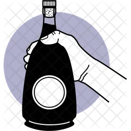 Holding Champagne Bottle  Icon