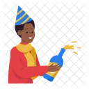 Holding champagne  Icon