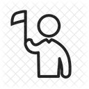 Holding Flag Icon