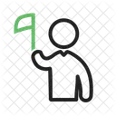 Holding Flag Icon