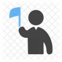 Holding Flag Icon