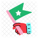 Holding Flag Protesting Hand Flag Icon