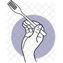 Holding Forn Fork Kitchen Utensil Icon