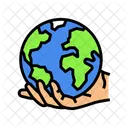 Hands Holding Globe Icon