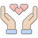 Holding Hands Lineal Color Icon Icon