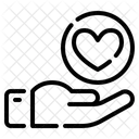 Hand Heart Support Icon