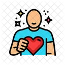 Man Holding Heart Icon