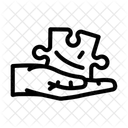 Hand Puzzle Jigsaw Icon