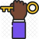 Holding Key Holding Up Icon