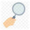 Holding Magnifying Glass  Icon