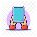 Holding Mobile  Icon