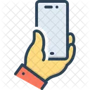 Holding Mobile  Icon