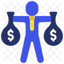 Holding Money Bag  Icon
