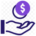 Hand Donation Money Icon