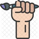 Holding Paint Brush Holding Paint Icon