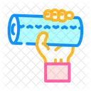 Holding Paper Roll  Icon