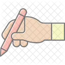 Holding Pen Lineal Color Icon Icon