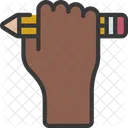 Hand Holding Pencil Icon