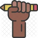 Holding Pencil Up  Icon