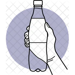Holding Plastic Bottle  Icon