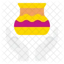 Decorative Pot Hands Home Decor Icon