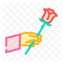 Hand Holding Flower Icon