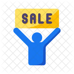 Holding Sale Banner  Icon