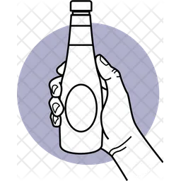 Holding Sauce Bottle  Icon