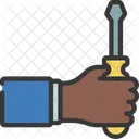 Holding Screwdriver Holding Screwdriver Icon
