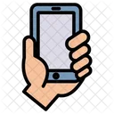 Holding Smartphone Holding Mobile Smartphone Icon