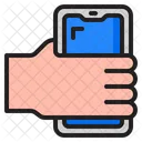 Holding Smartphone  Icon