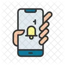 Holding Smartphone Holding Mobile Smartphone Icon