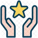Holding Star Hand Give Icon