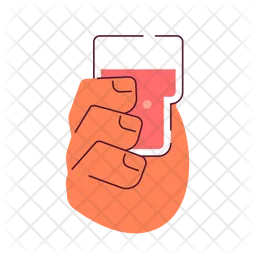 Holding summertime refreshment punch drink glass  Icon