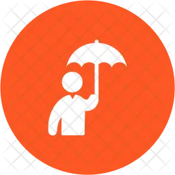 Holding umbrella  Icon