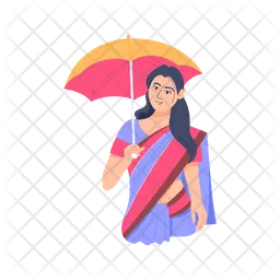 Holding Umbrella  Icon