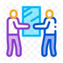 People Holding Glass Icon