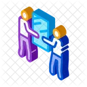 People Holding Glass Icon