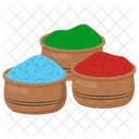 Holi Colors Colors Pots Icon