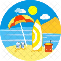 Holiday beach  Icon