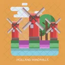 Holland Windmills Water Icon