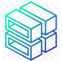기하학 큐브 3 차원 아이콘