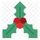 Holly Holly Berry Christmas Decoration Icon