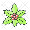 Holly Decoration Christmas Icon