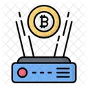 Holograma Bitcoin Criptomoneda Btc Icono