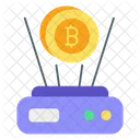 Holograma Bitcoin Criptomoneda Btc Icono